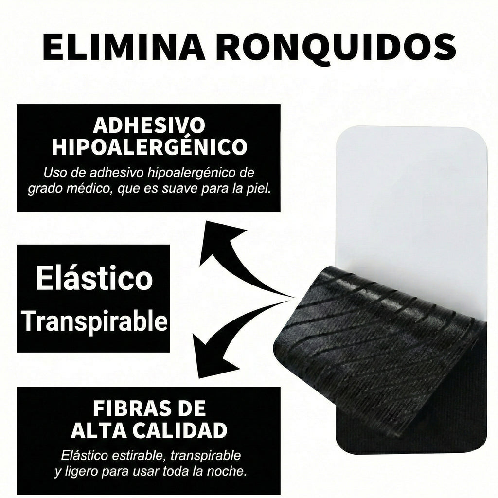 RespiraCalma™ - Cinta Bucal Suave para Respiración Nasal Nocturna y Sueño Profundo