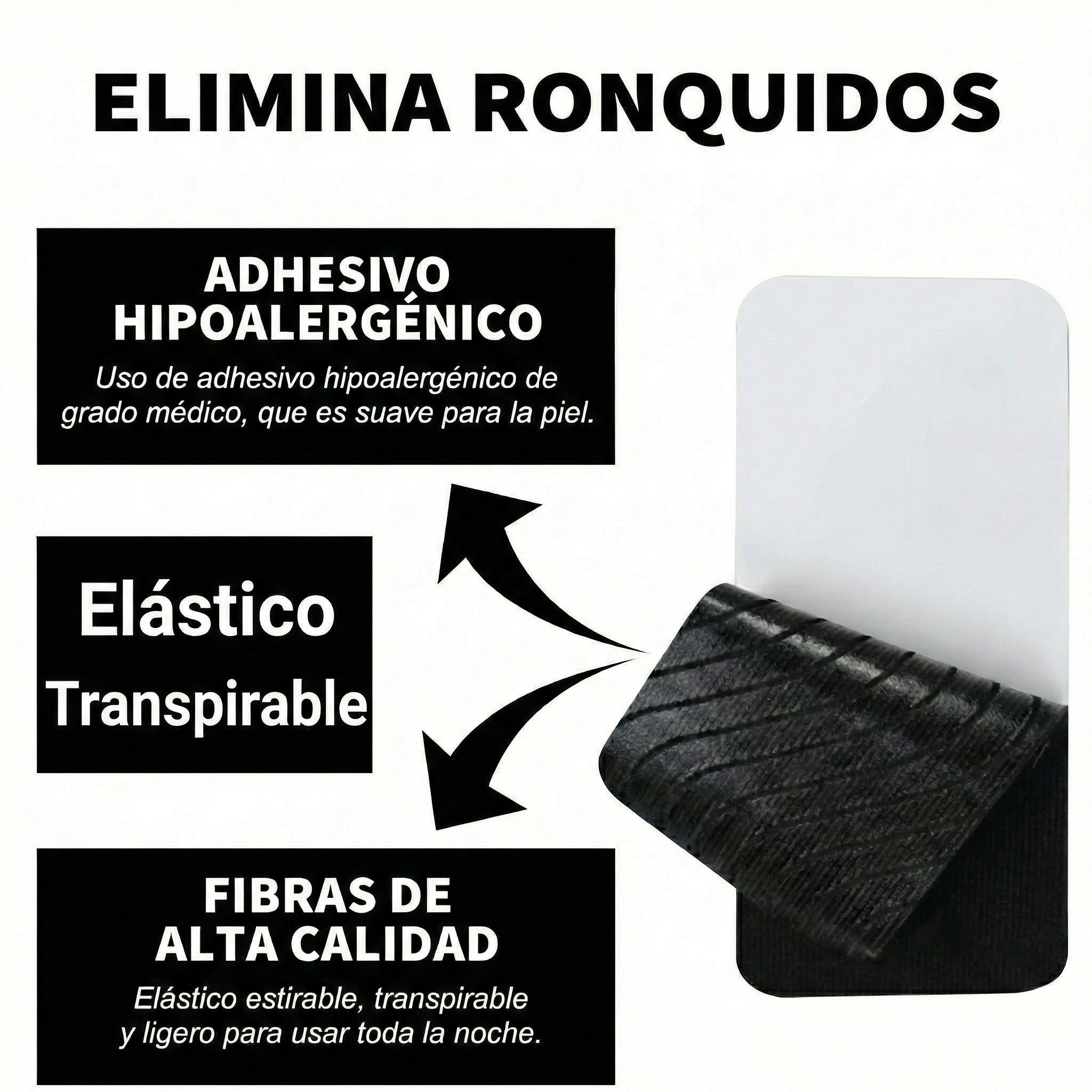 RespiraCalma™ - Cinta Bucal Suave para Respiración Nasal Nocturna y Sueño Profundo